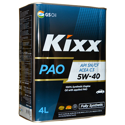 GS加德士Kixx PAO全合成机油5w-40 4L（韩国）Kixx PAO SN/CF/C3 5W-40