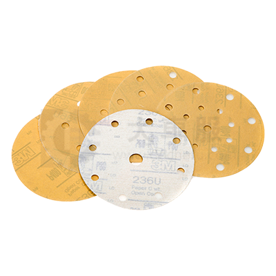3M 干磨砂纸P80-400(6寸9孔)（236U）100/盒236U6C9K