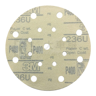3M 干磨砂纸P80-400(6寸17孔)（236U）236U6C17K